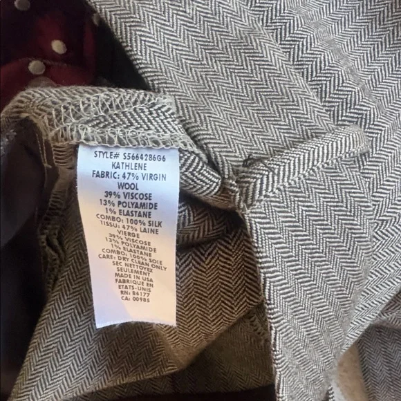 DIANE VON FURSTENBERG Kathlene Brown Wide-Leg Trousers Pants size 4 - Picture 4 of 4